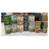 12 New Assorted Canned Veggies, Sauces & Beans