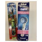 3x New Oral-B Brush Heads & Colgate Toothbrush
