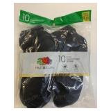 10 New Pairs Ladies Size 8-12 Ankle Socks Black