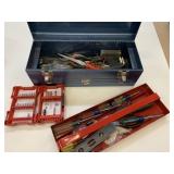 Bench Metal Tool Box & Contents