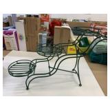 Green Metal 3 Tier Plant Stand 31" x 21" x 10"
