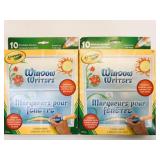 2 New Packs Crayola Window Writers 10/Pack
