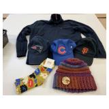 Tommy Hilfiger XL Sweater, Ball Caps, Socks +