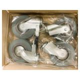 Set of 4 New 5" Rubber Swivel Casters