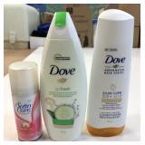 Dove Body Wash, Conditioner & Satin Care