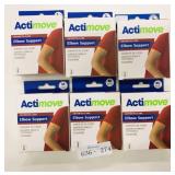 6 New Size M, L & XL Actimove Elbow Supports