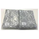 2 New Grey 48" x 96" Grommet Top Curtain Panels