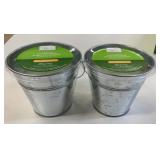 2 New Mainstays Citronella Candle Buckets