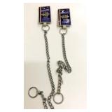 2 New 14" Steel Chain Collars For Dogs 2.0MM