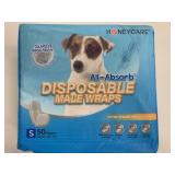 50 New All-Absorb Disposable Male Pet Wraps