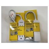 2 New Stanley Powermax 3 Outlet Power Strip
