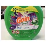 76-Pk Gain Flings 3 in 1 Laundry Detergent Pacs