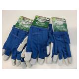 3 New Pairs Expert Gardener Gloves S & M