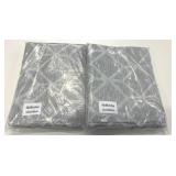 2 New Grey 48" x 96" Grommet Top Curtain Panels
