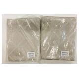 2 New Beige 48" x 84" Grommet Top Curtain Panels