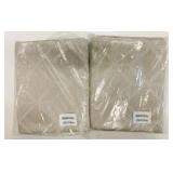 2 New Beige 48" x 84" Grommet Top Curtain Panels