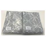 2 New Grey 48" x 96" Grommet Top Curtain Panels