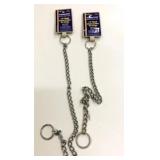 2 New 14" Steel Chain Collars For Dogs 2.0MM