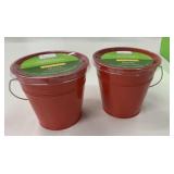 2 New Mainstays Citronella Candle Red Buckets