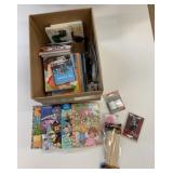 Box Lot of Assorted Mixed Items, Books Plus
