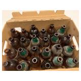 24 Vintage Stubby Beer Bottles