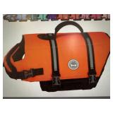 New Size S Rip Stop Orange Dog Swim Life Jacket