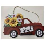New Metal Red Flower Garden Truck 16'