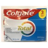 3x 120ml Colgate Total Whitening Toothpaste