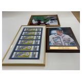 3 Framed Baseball Items