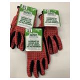 3 New Pairs Woman's Grip Gardening Gloves M/L