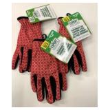 3 New Pairs Woman's Grip Gardening Gloves XS/S