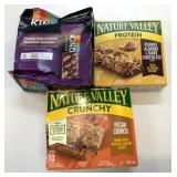 3x Kind & Nature Valley Snack Bars