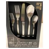 New Thyme & Table 40 Pc Flatware Set