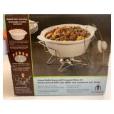 New Hometrends 3 Qt Buffet Server w/Glass Lid