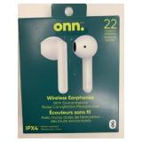 New ONN Wireless Earphones IPX4 Open Box