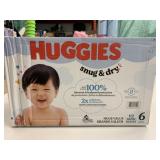 New 112 Box Huggies Snug & Dry Size 6 Diapers