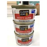 3x 213g Clover Leaf Sockeye Salmon Wild Red