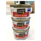 3x 213g Clover Leaf Sockeye Salmon Wild Red