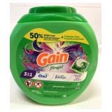 76-Pk Gain Flings 3 in 1 Laundry Detergent Pacs