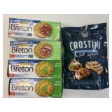 4x 135g Breton Crackers & Crostini Toasts