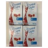 4x 10/Pack Crystal Light Singles Raspberry Ice