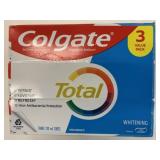 3x 120ml Colgate Total Whitening Toothpaste