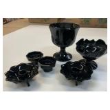 VTG Luminarc Retro Collectable Black Glassware