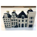 4 Blue Delfts Bols KLM Porcelain Houses