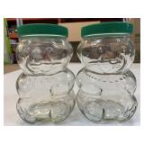 Mr & Mrs. Kraft Glass Peanut Butter Jars