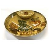 VTG MCM Los Angeles Pottery Chip & Dip Platter