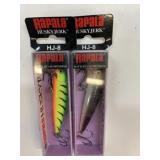 2 New Rapala Husky Jerk HJ-8 Suspending Rattlin