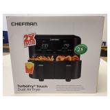 New/Open Box Chefman Turbo Touch Dual Air Fryer