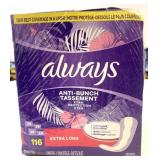 4x 29/Pack Always Extra Long Liners