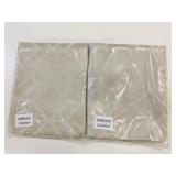 2 New Beige 48" x 96" Grommet Top Curtain Panels